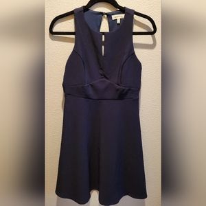 Monteau Blue Cut-out Halter Midi Dress, S